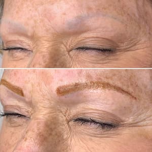 Eyebrow Tattoo result by Brows and Kisses, PMU Studio in Bluffton, SC