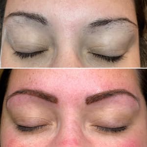 Eyebrow Tattoo result by Brows and Kisses, PMU Studio in Bluffton, SC