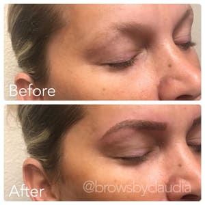 Eyebrow Tattoo result by Brows By Claudia Microblading in Friendswood, TX