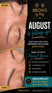 Eyebrow Tattoo result by Brows By Katy in Wellington, FL