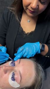 Eyebrow Tattoo result by BROWS BY NISHA @ Living Art Salon & Spa in Fort Mill, SC