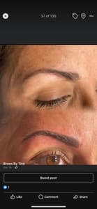 Eyebrow Tattoo result by Brows by Tina in Ruskin, FL
