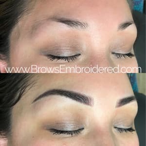 Eyebrow Tattoo result by Brows Embroidered Microblading and Powder Combo in Vacaville, CA