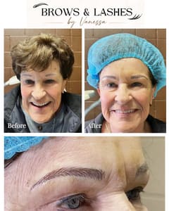 Eyebrow Tattoo result by Brows & Lashes by Vanessa in Brentwood, CA