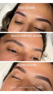 Eyebrow Tattoo result by Brows & Lips by Tita in Brooklyn, NY