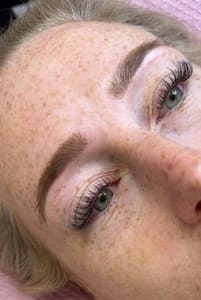Eyebrow Tattoo result by Brows n’ lashes & Everjewels Permanent Jewelry by Yamini in Sturbridge, MA