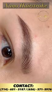 Eyebrow Tattoo result by Brows Ombré & Nano Hairstrokes Academy (Phuong Loan Beauty Studio) in Westminster, CA