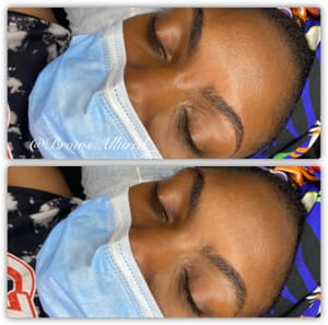 Eyebrow Tattoo result by BrowsAllured Beauty & Suites in Clinton, MD