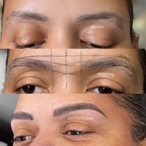Eyebrow Tattoo result by Browsbysonya - Microblading Eyebrow, Lip, Eyeliner, Ombre Brows, Nano Hair Strokes Plano TX in Plano, TX