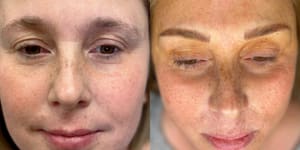 Eyebrow Tattoo result by Browz by Design/Rupunzels Hair Studio in Canton, OH