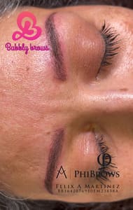 Eyebrow Tattoo result by Bubbly Brows threading / microblading in Mission, TX