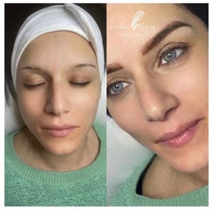 Eyebrow Tattoo result by Bunnimi Beauty at Roslyn in Roslyn, NY