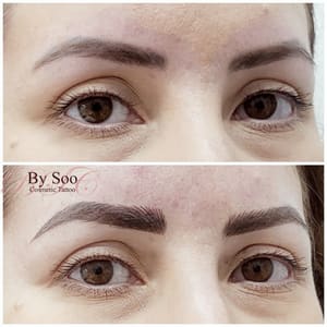 Eyebrow Tattoo result by By Soo Cosmetic Tattoo in Arcadia, CA