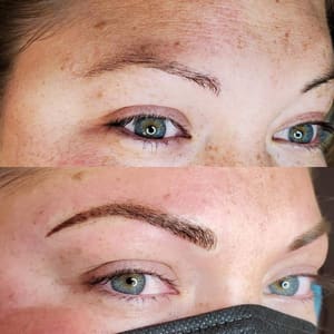 Eyebrow Tattoo result by Byway Beauty in Trail Creek, IN