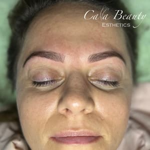 Eyebrow Tattoo result by Calla Beauty Esthetics in Tacoma, WA