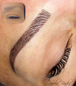Eyebrow Tattoo result by Camila Banks Beauty Artist in Lakeland, FL
