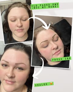 Eyebrow Tattoo result by Candi’s Beauty Lab in Macclenny, FL