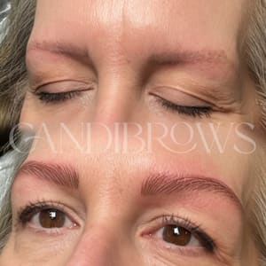 Eyebrow Tattoo result by CandiBrows NanoBrows, Microblading & Permanent Make-up Specialist in Clovis, CA