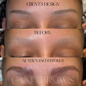 Eyebrow Tattoo result by CandiBrows NanoBrows, Microblading & Permanent Make-up Specialist in Clovis, CA