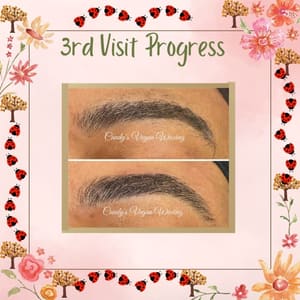Eyebrow Tattoo result by Candy's Vegan Waxing & Electrolysis-A Cruelty-Free Salon in Long Beach, CA