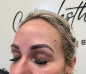 Eyebrow Tattoo result by Caprilésthetics in Dekalb, IL