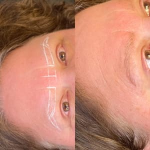 Eyebrow Tattoo result by Carlee Brianne permanent make up artist in Zanesville, OH
