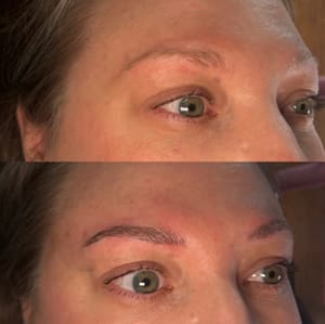 Eyebrow Tattoo result by Carlee Brianne permanent make up artist in Zanesville, OH