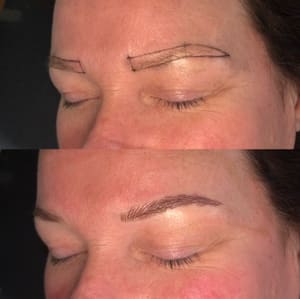 Eyebrow Tattoo result by Carlee Brianne permanent make up artist in Zanesville, OH