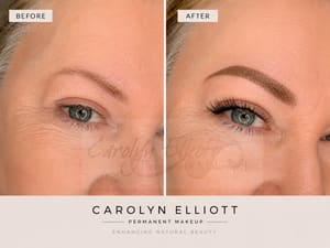 Eyebrow Tattoo result by Carolyn Elliott Permanent Makeup in Los Osos, CA