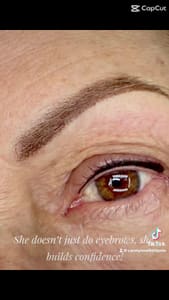 Eyebrow Tattoo result by Carolyn Elliott Permanent Makeup in Los Osos, CA