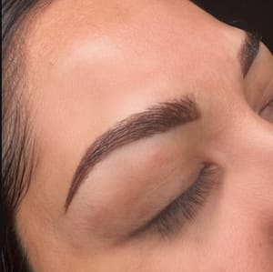 Eyebrow Tattoo result by Carrie Rosa Beauty & Permanent Jewelry in Leander, TX