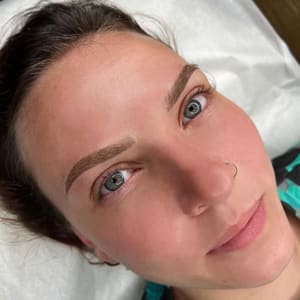 Eyebrow Tattoo result by Charleston Microblading Lash, Brow & Botox Bar in Mt Pleasant, SC