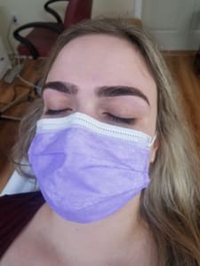Eyebrow Tattoo result by CHARMING BROWS AND BEAUTY SALON. By Appointment Only in Edgewater, MD