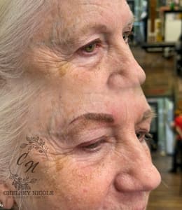 Eyebrow Tattoo result by Chelsey Nicole Permanent Cosmetics in Suffolk, VA