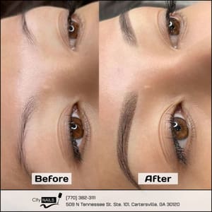 Eyebrow Tattoo result by City NAILS in Cartersville, GA