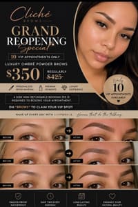 Eyebrow Tattoo result by Cliche Brows LLC in Pompano Beach, FL