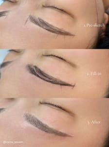 Eyebrow Tattoo result by Cocoa Square Beauty Studio in Grapevine, TX