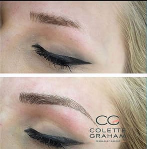 Eyebrow Tattoo result by Colette Graham in Clarksville, MD