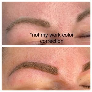 Eyebrow Tattoo result by Courage Cosmetic Tattooing in Medford, OR