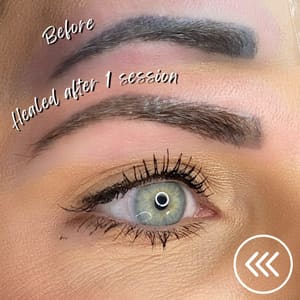 Eyebrow Tattoo result by Cristina Steele Cosmetic Tattoo in Redding, CA