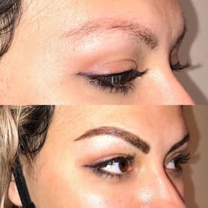 Eyebrow Tattoo result by CustomEyes Microblading in Flint, MI