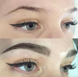 Eyebrow Tattoo result by CustomEyes Microblading in Flint, MI