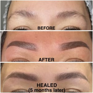 Eyebrow Tattoo result by D' Beauty Studio LLC in Weslaco, TX