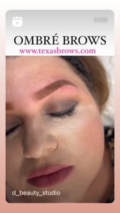 Eyebrow Tattoo result by D' Beauty Studio LLC in Weslaco, TX