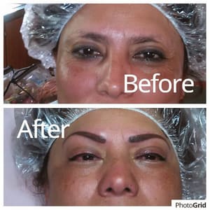 Eyebrow Tattoo result by D'cashe permanent makeup in Mcallen, TX