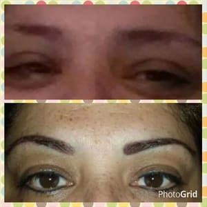 Eyebrow Tattoo result by D'cashe permanent makeup in Mcallen, TX