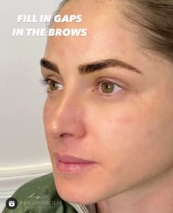 Eyebrow Tattoo result by Dúnia Ghabour in Greenwich, CT