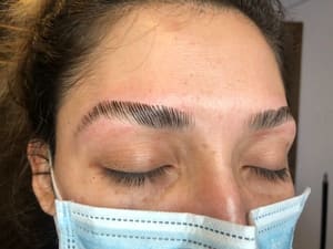 Eyebrow Tattoo result by Daijah Darcell Esthetics in Muskogee, OK