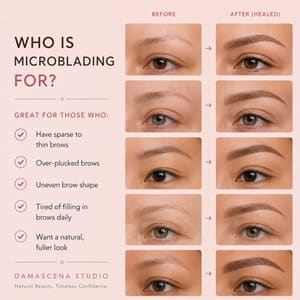 Eyebrow Tattoo result by Damascena Microblading Studio in Spokane, WA