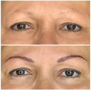Eyebrow Tattoo result by Darcy Robinson Permanent Cosmetics and tattoo in Freedom, WY